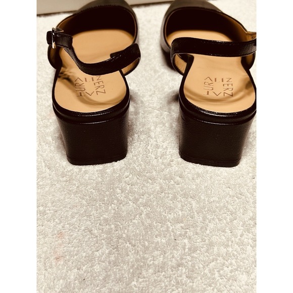 Naturalizer Women's Jayla Low Heel Slingback Black Leather Pump 8.5 WW Comfort - Picture 7 of 10